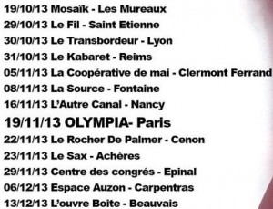 Les dates du concert de Zaho