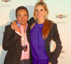Margarita Nagel et Laurent Amar à la Terrazza Martini lors du derniers festival de Cannes.