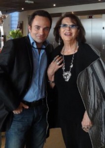 Laurent Amar et Claudia Cardinale au Festival de Valenciennes.