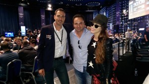 Alexis Laipsker, Laurent Amar et Gaëlle Garcia Diaz lors du tournoi de Poker à Monte-Carlo