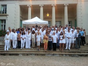 Lors de la soirée privée à la Villa Eilenroc sur le Cap d'Antibes, la veille de l'évènement.