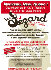 Affiche officielle du Café Théâtre "Le Lézard".