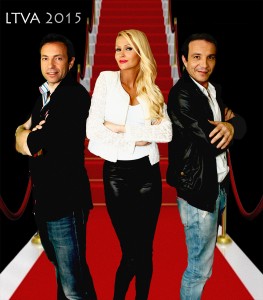 De gauche à droite : Philippe Candeloro, Tatiana-Laurens Delarue et Laurent Artufel