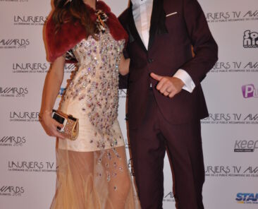 Vanessa Lawrens et Julien Guirado au Lauriers Tv Awards 2015.
Crédit photo : Star24