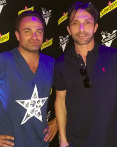 Laurent Amar et Sébastien Roch lors de l'interview à la Villa Schweppes.