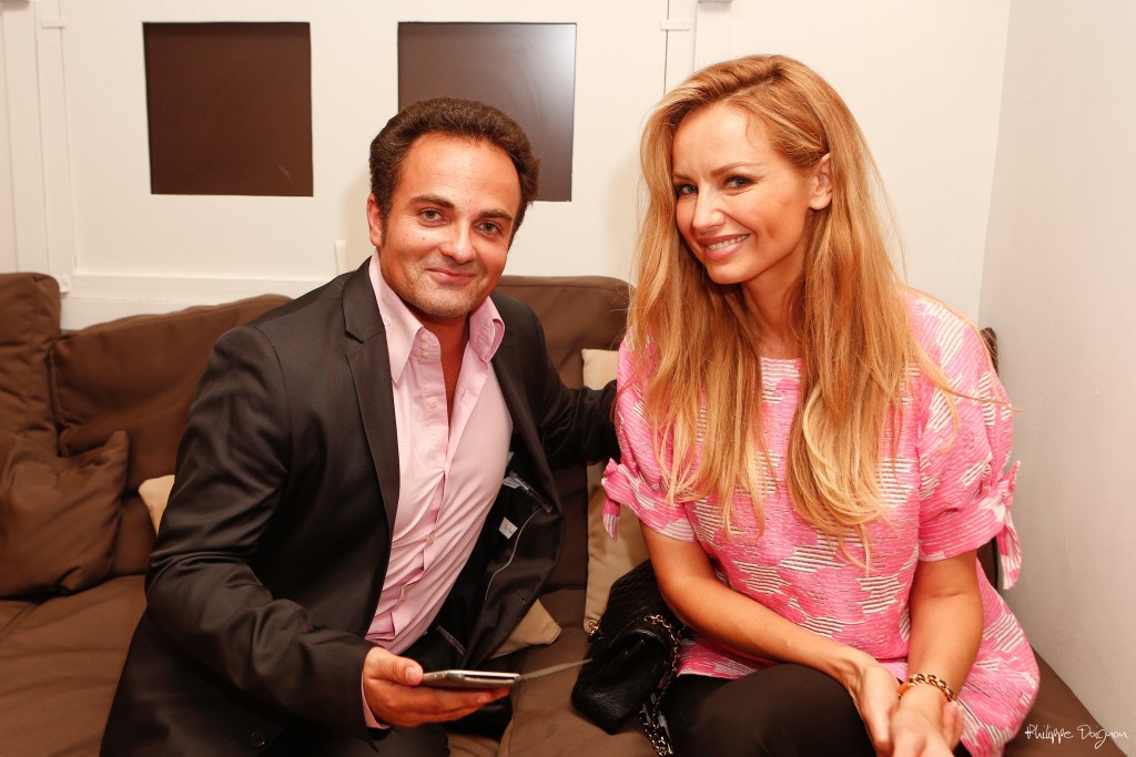 Laurent Amar et Adriana Karembeu, lors de l'interview.