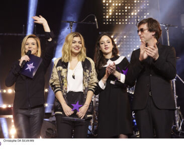 De gauche à droite: Louise EKLAND, Louane, Jain et Thomas DUTRON