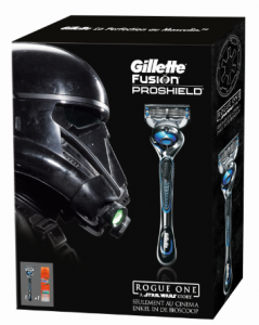 Le coffret noir comprend un Gillette Fusion ProShield Chill et un gel à raser Fusion