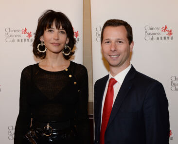 Sophie Marceau et Harold Parisot lors de la journée de la femme.