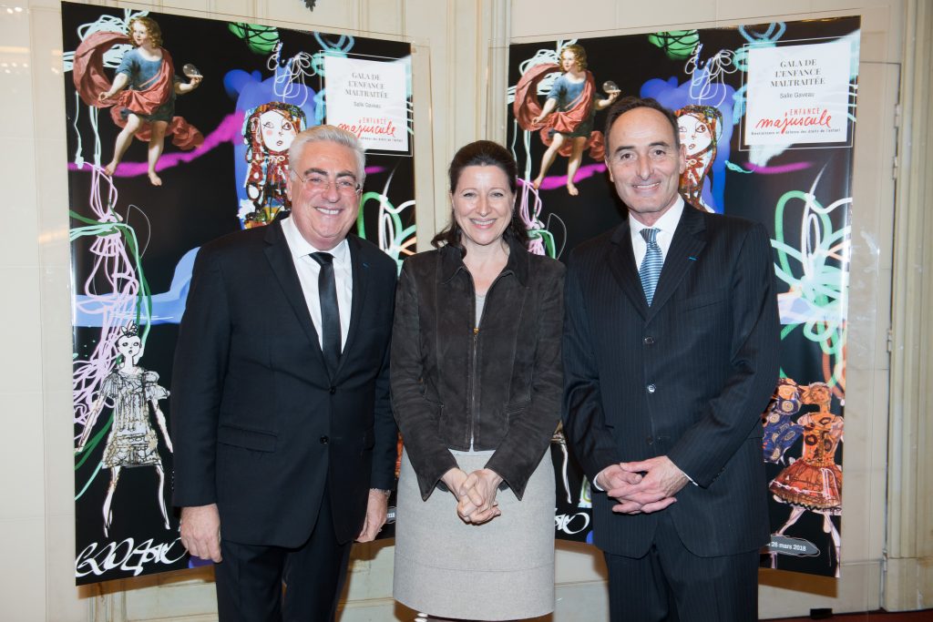 Jean-Michel Aubrun, la ministre des Solidarités et de la Santé, Agnès Buzyn et Hervé Michel-Dansac