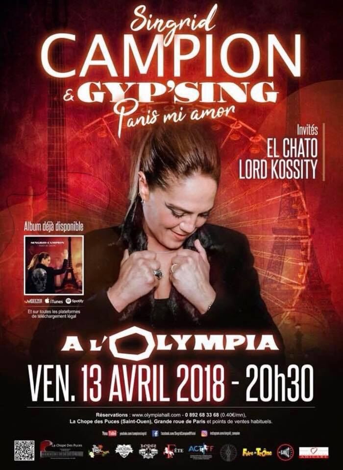 Affiche officielle de Singrid lors de son passage à l'Olympia