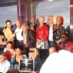 David Zienkiewicz et Jean-Eric Duluc au milieu de leurs invités.